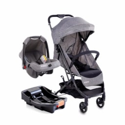 Carrinho de Bebe Cosco Bebê Conforto Minny 3.0 Trio Cinza