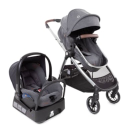 Carrinho de Bebe Maxi Cosi Bebê Conforto Anna Trio Luxe Twillic Cinza