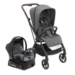 Carrinho de Bebe Maxi Cosi Bebê Conforto Leona² Trio Select Cinza